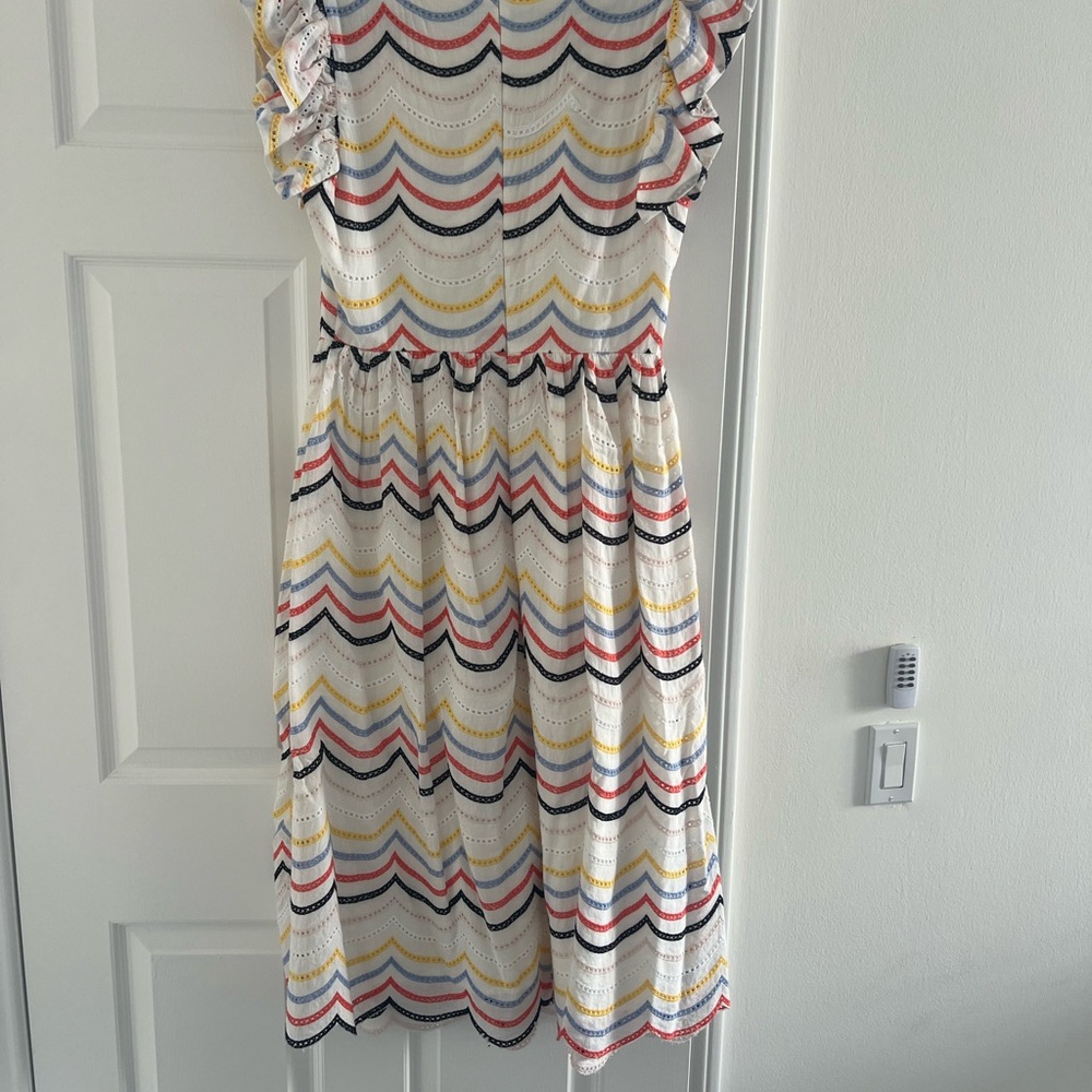 Colorful Chevron Ruffle Dress - Picture 6 of 9